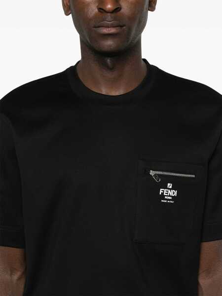 Tricouri Fendi Cotton T-Shirt BLACK Barbati (BM 19234592) 5
