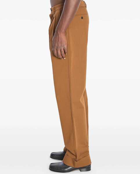 Pantaloni casual Valentino Garavani Cotton Gabardine Trousers BROWN Barbati (BM 19234604) 2