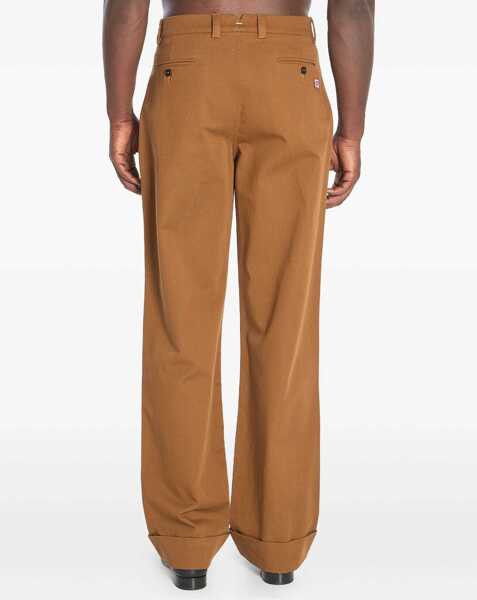 Pantaloni casual Valentino Garavani Cotton Gabardine Trousers BROWN Barbati (BM 19234604) 4