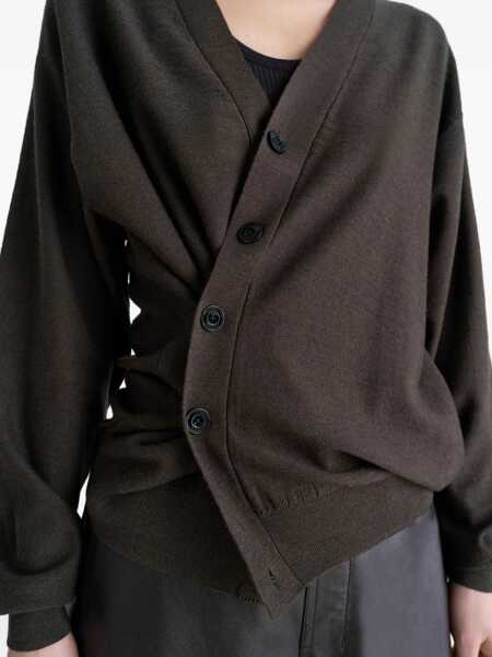 Cardigane LEMAIRE Relaxed Twisted Cardigan BROWN Barbati (BM 19234607) 5