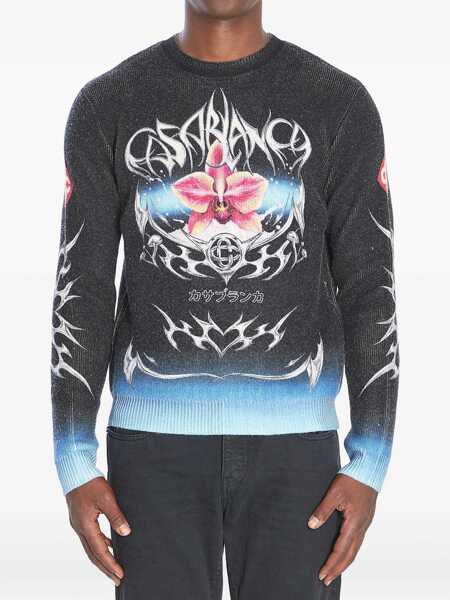 Pulovere Casablanca Sweater With Blades Print GREY Barbati (BM 19234613) 1