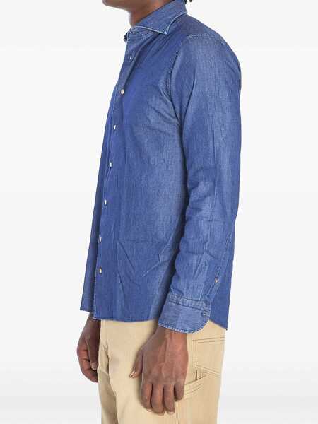 Camasi de blugi BORRIELLO Marechiaro Denim Shirt BLUE Barbati (BM 19234631) 2