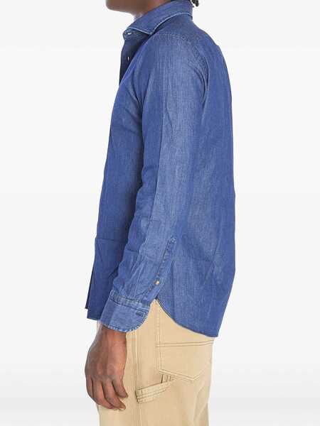 Camasi de blugi BORRIELLO Marechiaro Denim Shirt BLUE Barbati (BM 19234631) 3