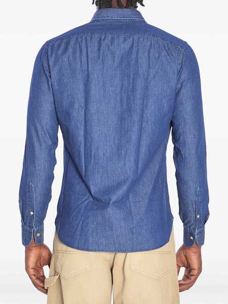 Camasi de blugi BORRIELLO Marechiaro Denim Shirt BLUE Barbati (BM 19234631) 4