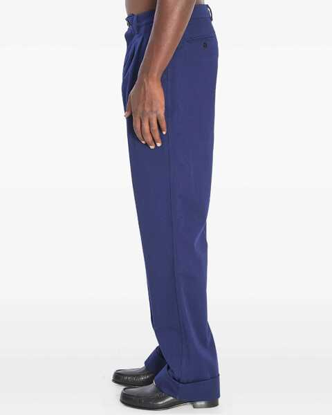 Pantaloni casual Valentino Garavani Cotton Gabardine Trousers BLUE Barbati (BM 19234658) 2