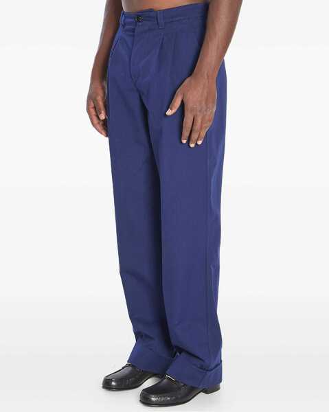 Pantaloni casual Valentino Garavani Cotton Gabardine Trousers BLUE Barbati (BM 19234658) 3