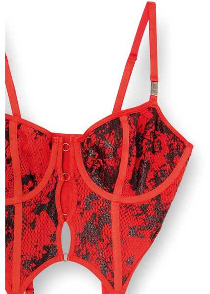 Maiouri & body-uri Diesel Fenty X Diesel Mesh Fishnet Bustier With Suspenders Black Femei (BM 19234703) 2