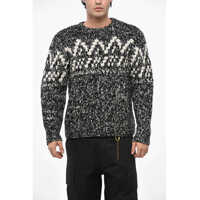 Pulovere Two-Tone Wool Blend Crew-Neck Sweater Barbati