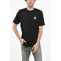 Tricouri Crew Neck Cotton T-Shirt With Logo Patch Barbati