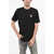 Diesel Crew Neck Cotton T-Shirt With Logo Patch Black