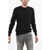 Diesel Crew Neck Cotton Sweater With Embossed Logo Black