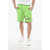 DSQUARED2 Icon Solid Color Relax Fit Sweatshorts With Contrasting Logo Green