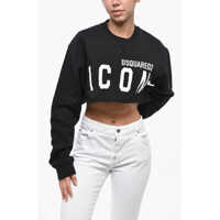 Bluze de trening Icon Two-Tone Cropped Cool Crew-Neck Sweatshirt Femei