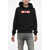 Diesel Brushed Cotton Hoodie With Printed Logo Black