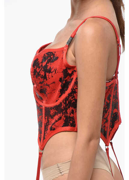 Lenjerie intima Diesel Fenty X Diesel Mesh Bustier Fishnet With Garters Black Femei (BM 19234751) 2