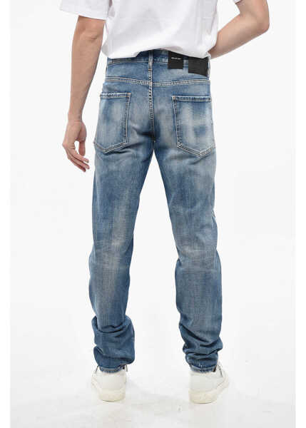 Blugi drepti DSQUARED2 Icon Straight Leg Cool Guy Jeans With Contrasting Detail 18C Blue Barbati (BM 19234754) 2