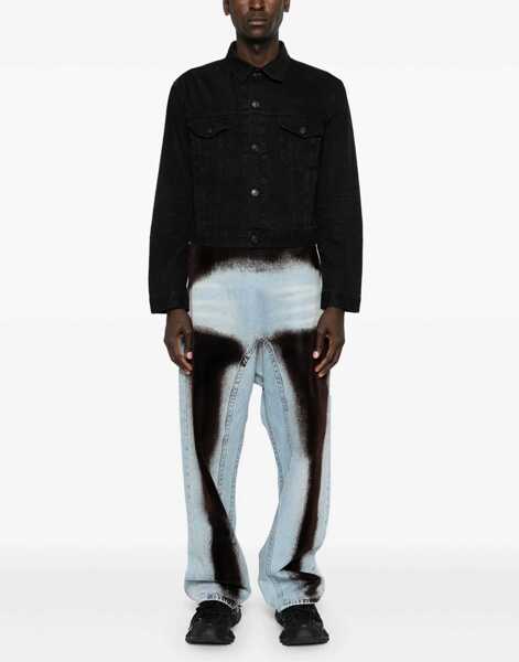 Geci de blugi Balenciaga Denim Unisex Jacket With Printed Logo Black Barbati (BM 19234766) 4