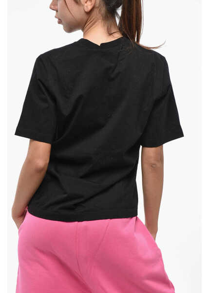 Tricouri DSQUARED2 Icon Cotton Easy Crew-Neck T-Shirt With Print Black Femei (BM 19234781) 3