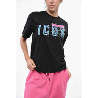 Tricouri Icon Cotton Easy Crew-Neck T-Shirt With Print Femei