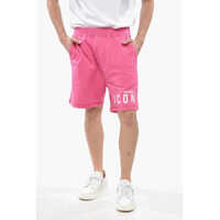 Pantaloni scurti Icon Solid Color Relax Fit Shorts With Printed Logo Barbati