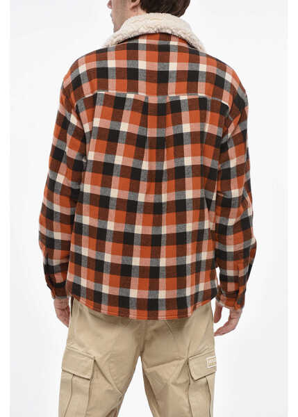 Jachete DSQUARED2 Checked Americana Overshirt With Faux Fur Inner Multicolor Barbati (BM 19234805) 2