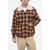 DSQUARED2 Checked Americana Overshirt With Faux Fur Inner Multicolor