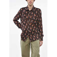 Camasi casual Bandana Motif Western Shirt With Snap Buttons Barbati
