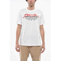 Tricouri Crew Neck Cotton T-Shirt With Embossed Print Barbati
