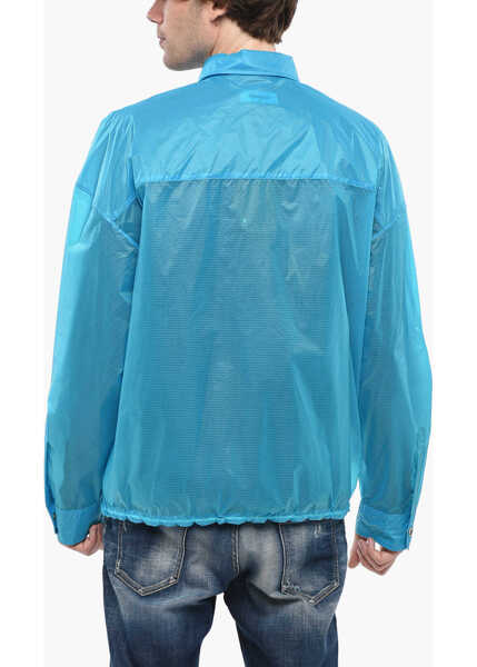 Jachete DSQUARED2 Rip Stop Check Utility Jacket Blue Barbati (BM 19234907) 2