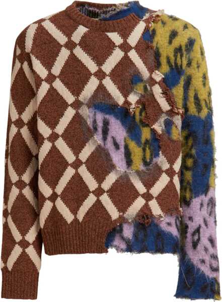 Pulovere Marni Vintage Effect Patterned Crew-Neck Sweater Multicolor Barbati (BM 19234916) 1