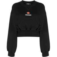 Bluze de trening Cropped Crew-Neck Sweatshirt With Embossed Logo Femei