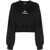 DSQUARED2 Cropped Crew-Neck Sweatshirt With Embossed Logo Black