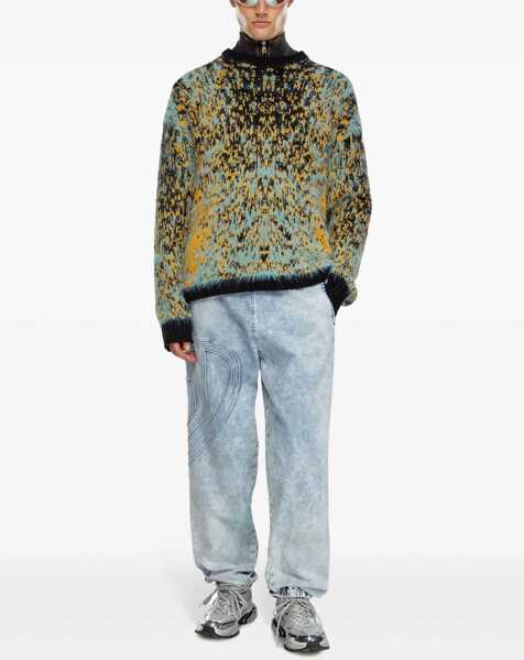 Pulovere casual Diesel Red Tag Crew Neck Eyelash Wool Blend Pullover Multicolor Barbati (BM 19234934) 2