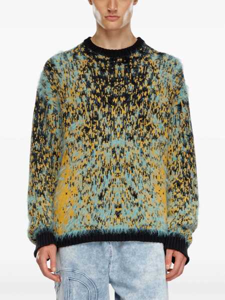 Pulovere casual Diesel Red Tag Crew Neck Eyelash Wool Blend Pullover Multicolor Barbati (BM 19234934) 3