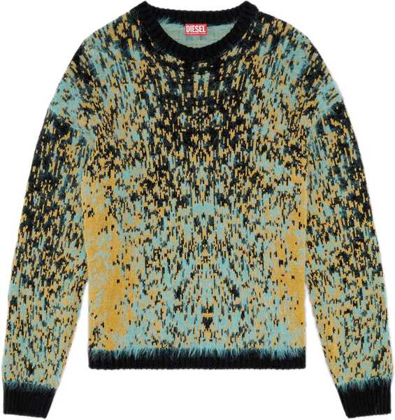 Pulovere casual Diesel Red Tag Crew Neck Eyelash Wool Blend Pullover Multicolor Barbati (BM 19234934) 1