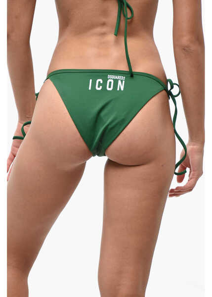 Bikini DSQUARED2 Icon Solid Color Bikini Bottom Green Femei (BM 19234958) 3