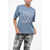 DSQUARED2 Printed Easy Fit Crew-Neck T-Shirt Blue