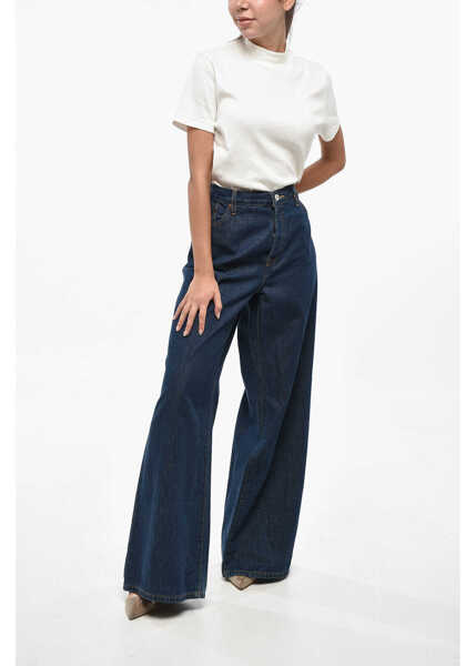 Blugi drepti RE/DONE High Waist Wide Leg Fortuna Jeans 32Cm Blue Femei (BM 19234964) 4