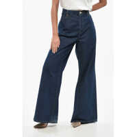 Blugi drepti High Waist Wide Leg Fortuna Jeans 32Cm Femei