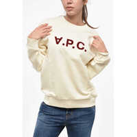 Bluze de trening A.P.C. Cotton Crew-Neck Sweatshirt With Velvet Logo