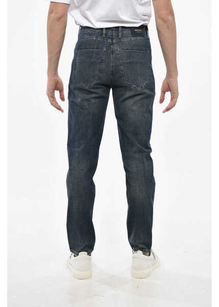 Blugi slim fit Incotex Single-Pleated Stretch Denim Jeans 17Cm Blue Barbati (BM 19234976) 2