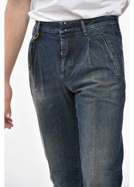 Blugi slim fit Incotex Single-Pleated Stretch Denim Jeans 17Cm Blue Barbati (BM 19234976) 3