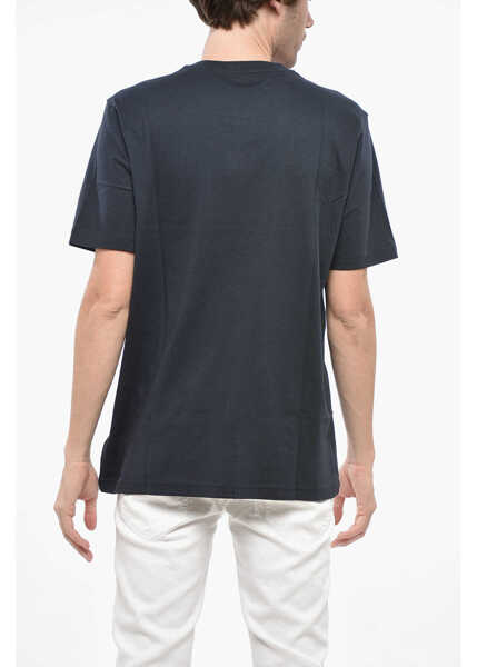 Tricouri Diesel Crew Neck Cotton T-Shirt With Printed Logo Blue Barbati (BM 19238042) 2