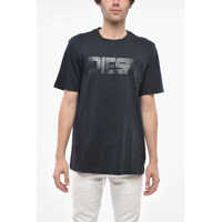 Tricouri Crew Neck Cotton T-Shirt With Printed Logo Barbati