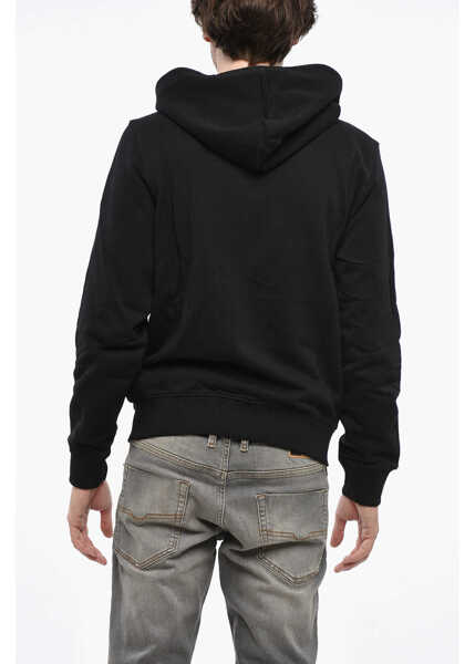 Bluze de trening Diesel Full Zip Hoodie With Printed Logo Black Barbati (BM 19238048) 2