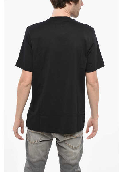 Tricouri Diesel Crew Neck Ddd T-Shirt With Embossed Print Black Barbati (BM 19238057) 2