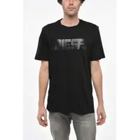 Tricouri Crew Neck Cotton T-Shirt With Printed Logo Barbati