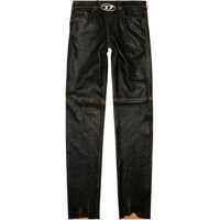 Pantaloni casual Textured Leather Kooman Pants With Integrated Buckle Barbati