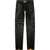 Diesel Textured Leather Kooman Pants With Integrated Buckle Brown