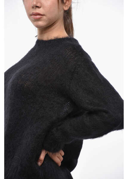 Pulovere DSQUARED2 Solid Color Mohair Crew-Neck Sweater Black Femei (BM 19238072) 2